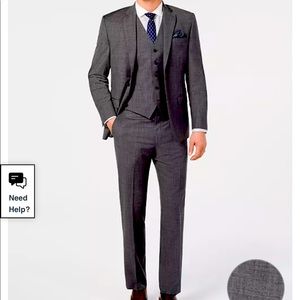 Ralph Lauren Men's Dark Grey Stretch Sharkskin Suit Separates